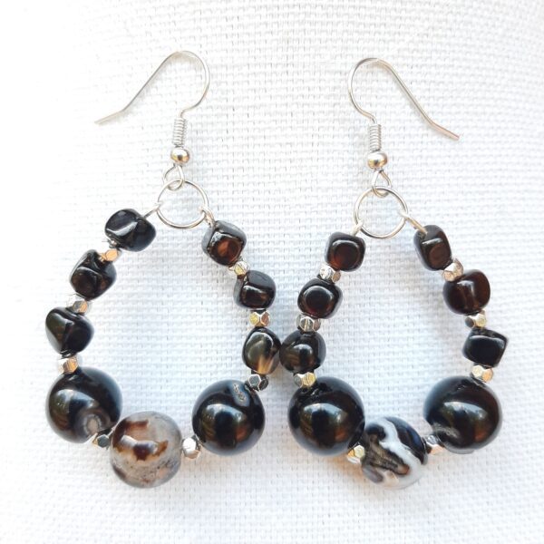 Black Agate Teardrop