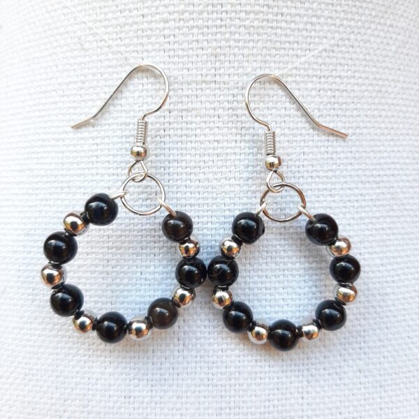 Black Agate Hoop