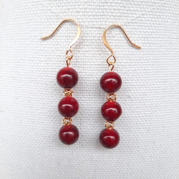 Cranberry Quartz & Gold