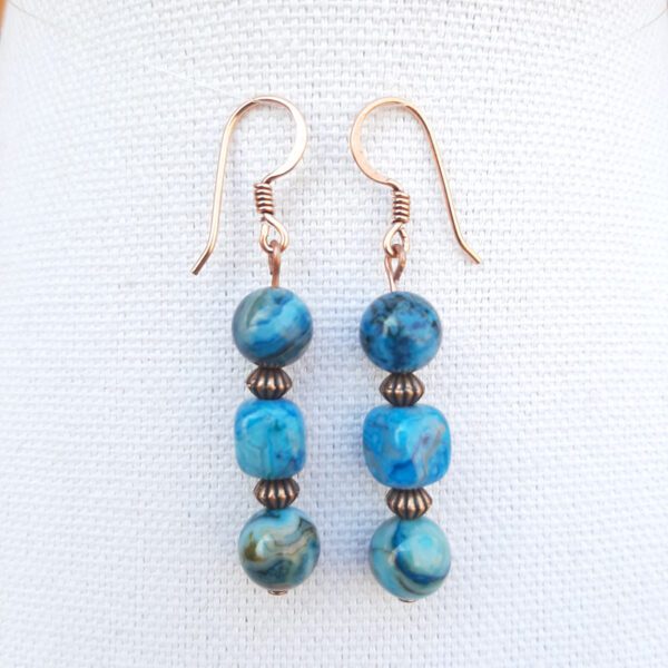 Crazy Lace Agate Drop Earrings