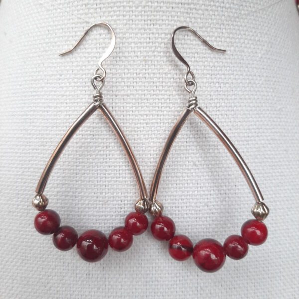 Cranberry Quartz Teardrop