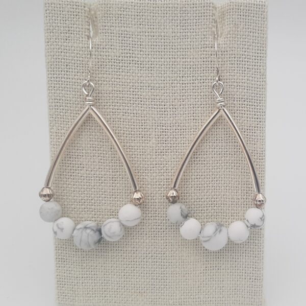 White Howlite Teardrop