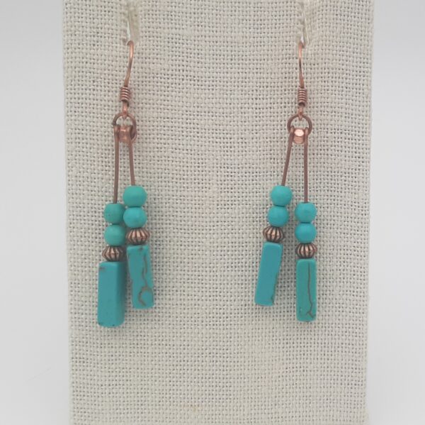 Turquoise Magnesite Double Dangle